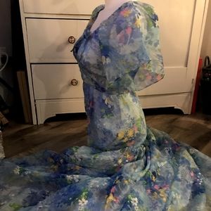 1970's I Am A Pussycat Carla Jane Maxi Dress 9/10